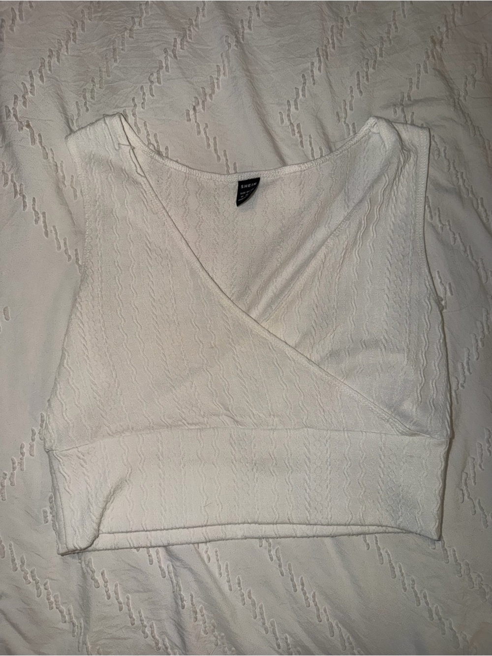 H&M Cream Wrap Crop Tank Top